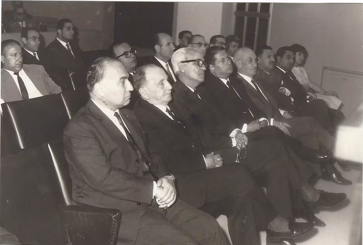 بعض الحضور في محاضرة أنطون قازان في معهد الحقوق الفرنسي في العام 1966